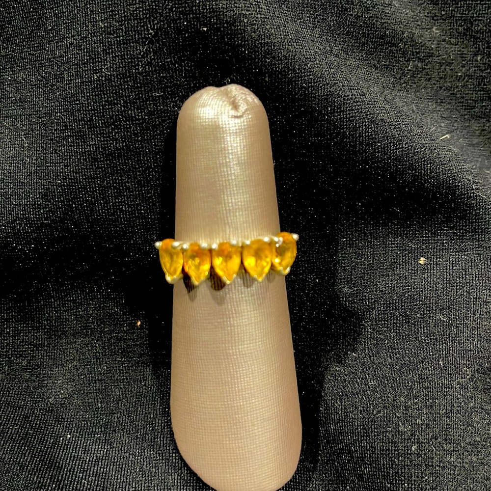 925 Yellow Pear Shape Yellow Stones
